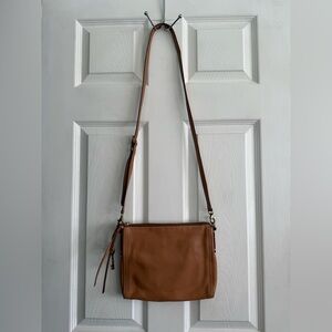 Fossil Brown Leather Crossbody